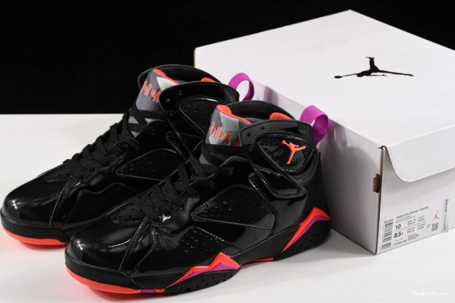 One Kick Patent 7 Jordan Air Retro 313358-006 Black 0723